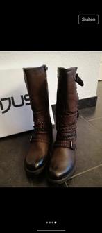 mjus bruine leren laarzen met gespen mt 41, Kleding | Dames, Schoenen, Hoge laarzen, Bruin, Nieuw, Ophalen of Verzenden