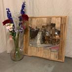 Trendy Spiegel – robuuste lijst - 80 x 80 cm - TTM Wonen, Www.ttmwonen.nl, Vierkant, Nieuw, Ophalen of Verzenden