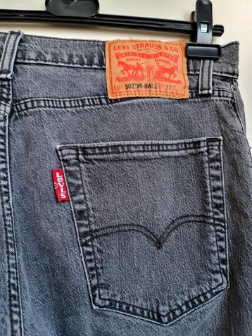 Levi Strauss model 502 Hi Ball Taper kleur grey maat W33 top beschikbaar voor biedingen