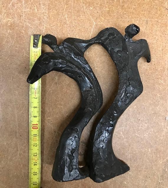 Abstract Bronzen Sculptuur - Twee Dansende figuren, Antiek en Kunst, Kunst | Beelden en Houtsnijwerken, Ophalen