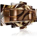 406 Abstract Art 5 Luik Canvas Schilderij 200x100cm 2 maten, Ophalen of Verzenden