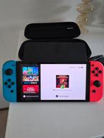 Nintendo Switch Compleet + Panda Tas, Spelcomputers en Games, Spelcomputers | Nintendo Switch, Ophalen, Gebruikt, Met 2 controllers