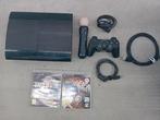 Playstation 3 met 2 spellen, Met games, Super Slim, Ophalen of Verzenden, Met 1 controller