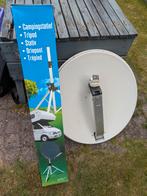 Satellietschotel met standaard en coax kabel, Ophalen of Verzenden, Gebruikt, (Schotel)antenne