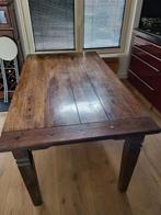 Stevige houten eettafel, uitschuifbaar, Ophalen, Gebruikt, 100 tot 150 cm, 50 tot 100 cm