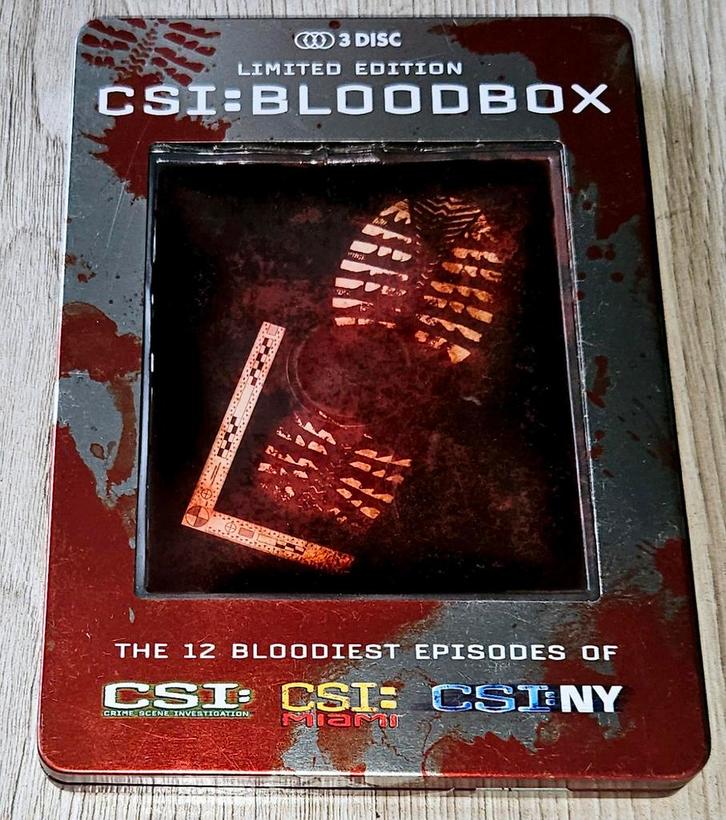 CSI: Bloodbox - Limited Edition - 3 DVD's, Cd's en Dvd's, Dvd's | Tv en Series, Zo goed als nieuw, Thriller, Boxset, Vanaf 16 jaar