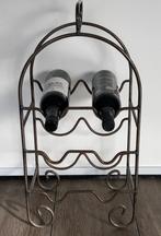 Sierlijk metalen flessenrek, wijnrek voor zes flessen, Gebruikt, Ophalen of Verzenden, Metaal, 5 tot 15 flessen