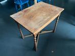 Antieke Eiken Tafel met Gedraaide Poten, Ophalen