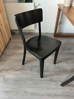 4 zwarte eetkamerstoelen, Huis en Inrichting, Stoelen, Ophalen, Zwart, Zo goed als nieuw, Vier