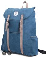 Mooie ruime rugtas blauwgrijs Norlander Vintage, Sieraden, Tassen en Uiterlijk, Tassen | Rugtassen, Ophalen of Verzenden, Gebruikt