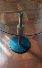 Glazen Bijzettafel, Huis en Inrichting, Tafels | Bijzettafels, Ophalen, Minder dan 45 cm, Minder dan 55 cm, Rond