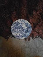 Vintage Blauw Wit Bord met Landschap, Antiek en Kunst, Ophalen of Verzenden