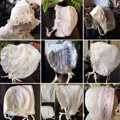 🌿 “Verschillende Antieke en Oude Baby Mutsjes en Mutsen”🌿, Antiek en Kunst, Antiek | Kleding en Accessoires, Kinderen, Verzenden
