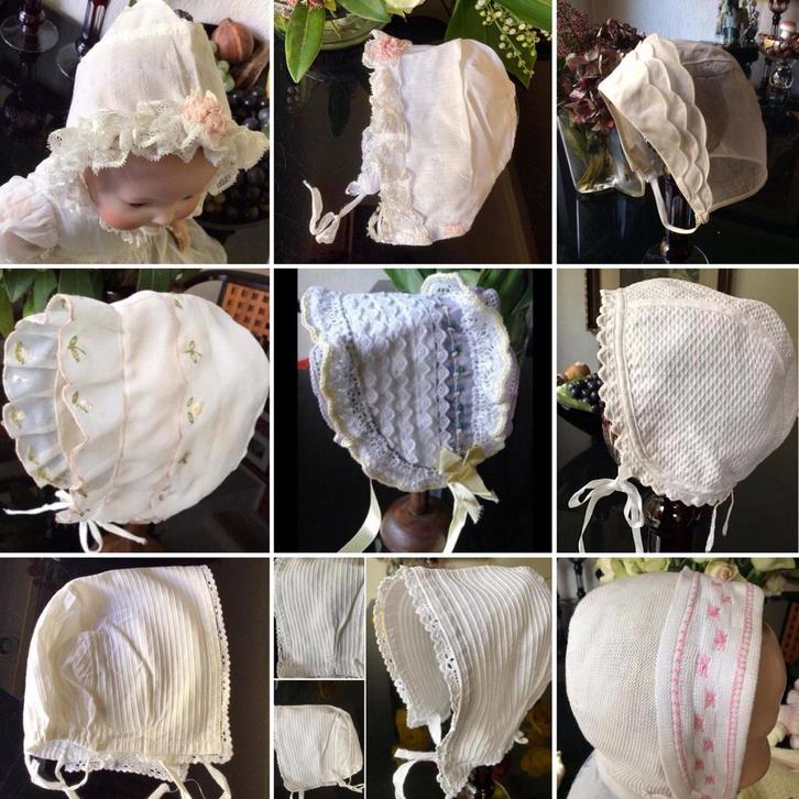 🌿 “Verschillende Antieke en Oude Baby Mutsjes en Mutsen”🌿, Antiek en Kunst, Antiek | Kleding en Accessoires, Kinderen, Verzenden