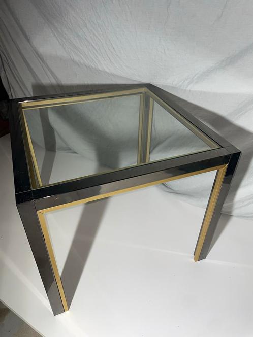 60s 70s Bijzettafel Salontafel Chroom & Messing, Antiek en Kunst, Antiek | Meubels | Tafels, Ophalen of Verzenden