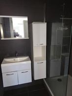 Badkamer wasbak met kastjes en spiegel, Zo goed als nieuw, Minder dan 100 cm, Wasbak of Wastafel, 25 tot 50 cm