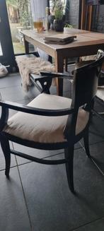 Oude franse stoeltjes brocant zwart 6x, Ophalen