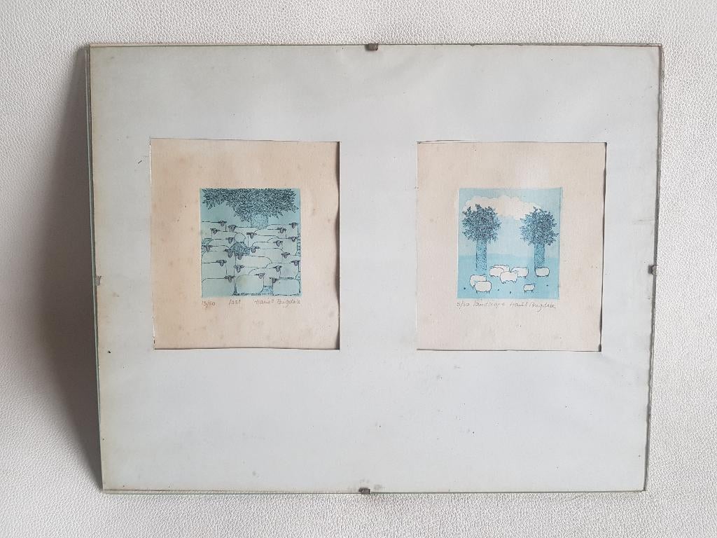 Harriet Brigdale Lost & Landscape Litho 1984 handgesigneerd, Antiek en Kunst, Kunst | Etsen en Gravures, Ophalen of Verzenden