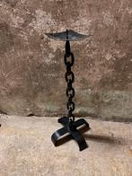 Brutalist ketting kandelaar , jaren 70, Gebruikt, 25 tot 50 cm, Zwart, Onbekend