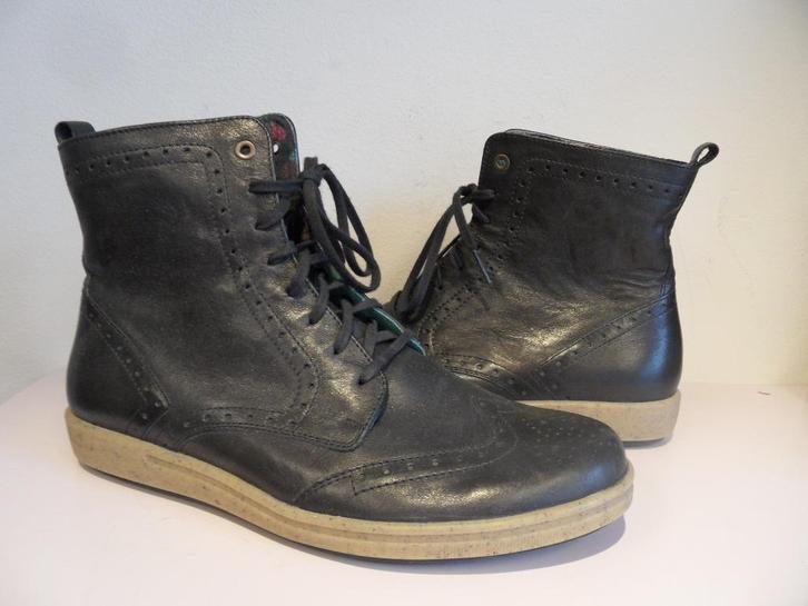 Zwarte Durea veterboot 40 1/2 H, Kleding | Dames, Schoenen, Zo goed als nieuw, Lage of Enkellaarzen, Zwart, Ophalen of Verzenden