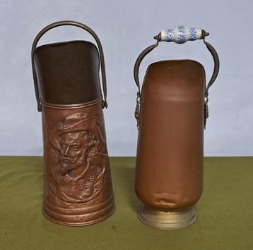 2 x rood koperen kolenkit / paraplubak totaal 2,6 kg beschikbaar voor biedingen