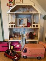 Barbiehuis en barbiepoppen Culemborg, Kinderen en Baby's, Speelgoed | Poppenhuizen, Ophalen of Verzenden, Gebruikt