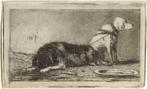 Jan Weissenbruch kleine ets "Twee Honden", Antiek en Kunst, Ophalen