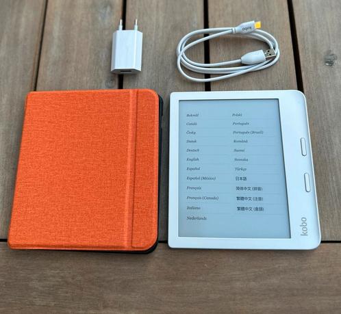 Kobo Libra 2 wit | compleet incl. sleepcover + lader & kabel, Computers en Software, E-readers, Zo goed als nieuw, 7 inch, 16 GB of meer