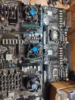 8 stuks mining moederborden sommige met cpu&ram + 5x16gb ssd, Gebruikt, ., DDR3, Ophalen of Verzenden