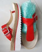 Gabor Slippers - Maat 38 - Rood/Wit - Een keer gedragen, Slippers, Gabor, Nieuw, Ophalen of Verzenden