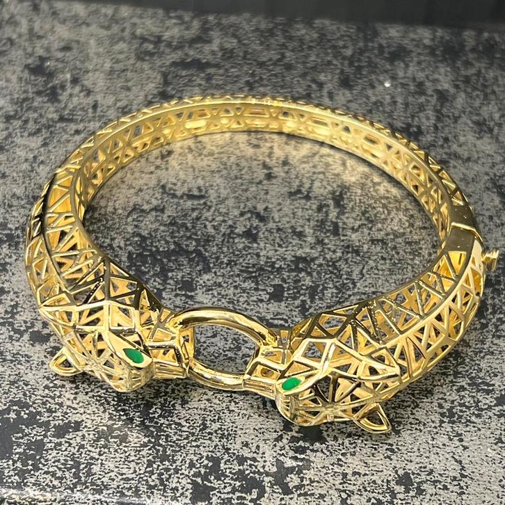 18 karaat gouden armband Marrokaans panter model nieuw, Sieraden, Tassen en Uiterlijk, Armbanden, Zo goed als nieuw, Goud, Ophalen of Verzenden