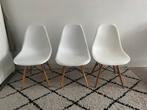 3 kuip stoelen wit, Huis en Inrichting, Stoelen, Ophalen, Gebruikt, Wit, Drie