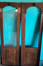 Antieke vitrinekastdeuren met elegante details, Doe-het-zelf en Verbouw, Hout en Planken, Ophalen, Minder dan 25 mm, Plank, Minder dan 200 cm