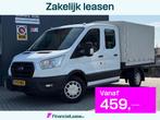 Ford Transit 350 2.0 TDCI L2H1 DC 4WD | Huif | CarPlay | Nav, Auto's, Bestelauto's, 2493 kg, Stof, Wit, 10 km/l