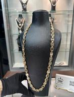 18k Gouden Platte Magnum Ketting, Ophalen of Verzenden, Zo goed als nieuw, Goud