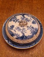 Aardewerk Schaal met Deksel - Chinees Blauw-Wit & Goud, Ophalen of Verzenden