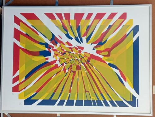Zeefdruk Lithografie abstract 1982, Antiek en Kunst, Kunst | Litho's en Zeefdrukken, Verzenden
