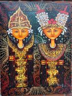 Schilderij uit Bali, Schilderij, Ophalen of Verzenden