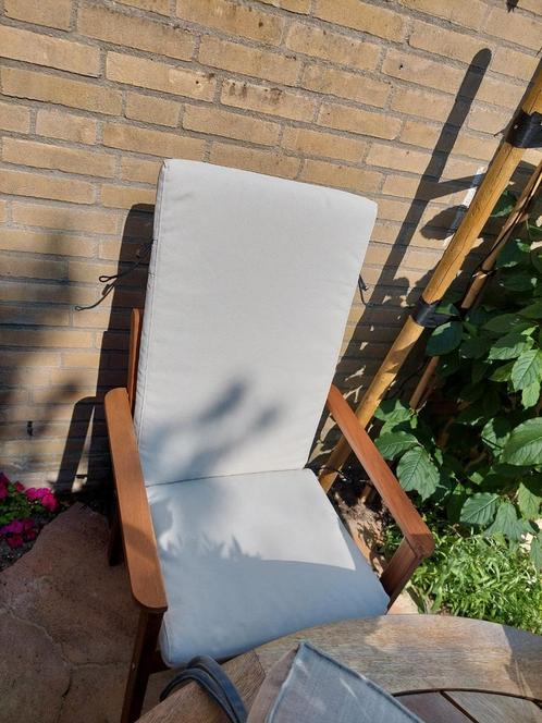 Vier Ikea frösön / Duvholmen stoelkussens beige, tuinstoel, Tuin en Terras, Tuinmeubel-accessoires, Zo goed als nieuw, Ophalen