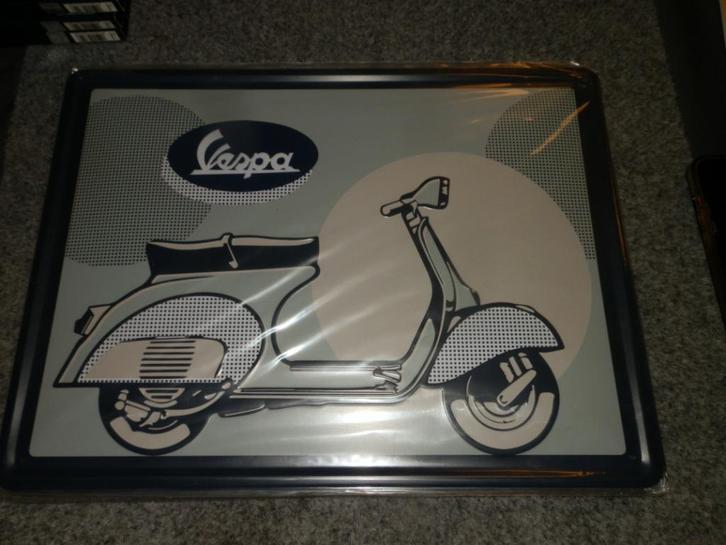 Vespa reclameborden groot model 30x40 relief, Verzamelen, Merken en Reclamevoorwerpen, Nieuw, Reclamebord, Ophalen of Verzenden