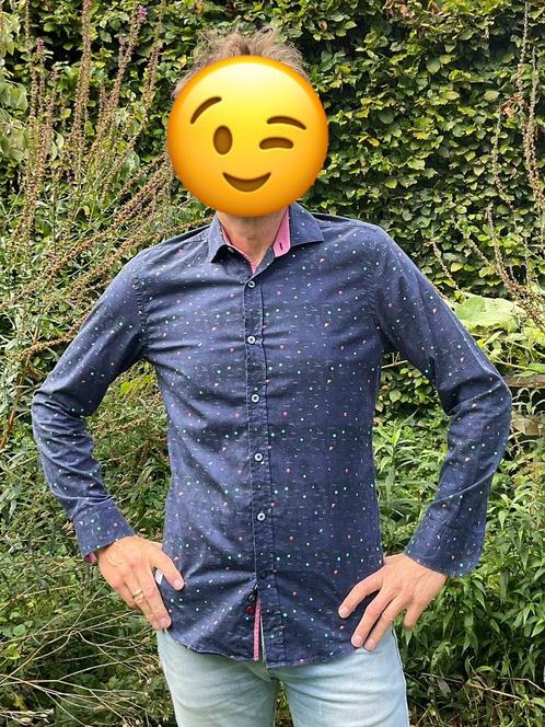 A Fish Named Fred maat S Planets lange mouw Blauw, Kleding | Heren, Overhemden, Zo goed als nieuw, Halswijdte 39/40 (M), Blauw