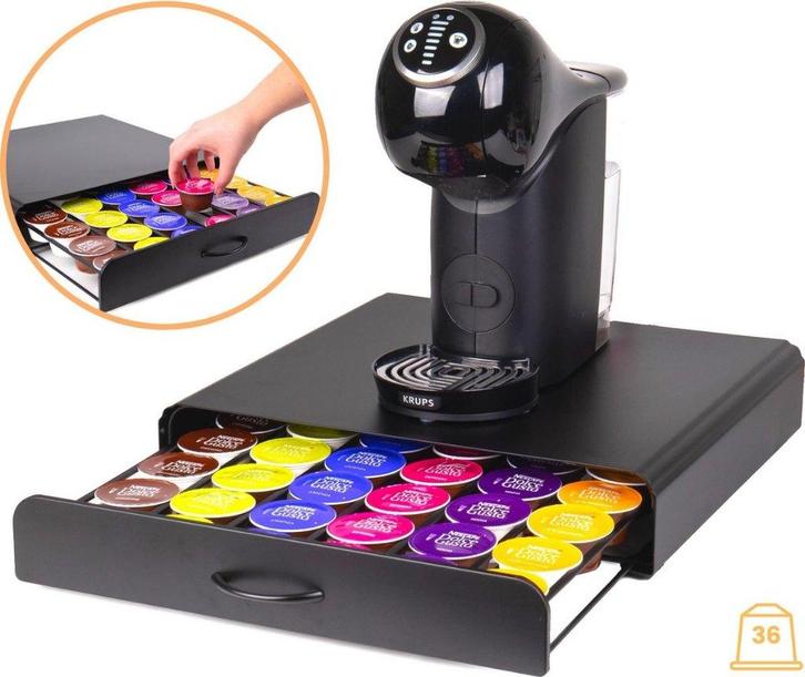 Z.G.A.N. metalen lade voor koffiecups capsulehouder ZWART, Huis en Inrichting, Keuken | Keukenbenodigdheden, Zo goed als nieuw
