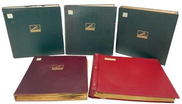 24 LP's 78 toerenplaten in vijf cassettes His Master's Voice beschikbaar voor biedingen