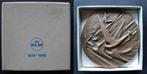 Bronzen penning KLM 1919-1969, Postzegels en Munten, Penningen en Medailles, Nederland, Brons, Verzenden