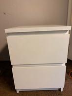 2 Witte Nachtkastjes met Lades, Ophalen, Gebruikt, Met lade(s), 25 tot 50 cm