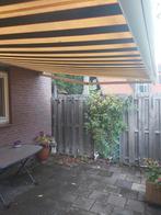 Knikarmscherm met gestreepte luifel, Ophalen, Gebruikt, Elektrisch, 150 tot 300 cm