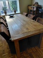 teakhouten eethoek, Huis en Inrichting, Complete eetkamers, Ophalen, Gebruikt, 4 tot 6 stoelen