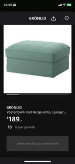 GRÖNLID Voetenbank met opbergruimte, Ophalen, Gebruikt, Stof, Rechthoekig