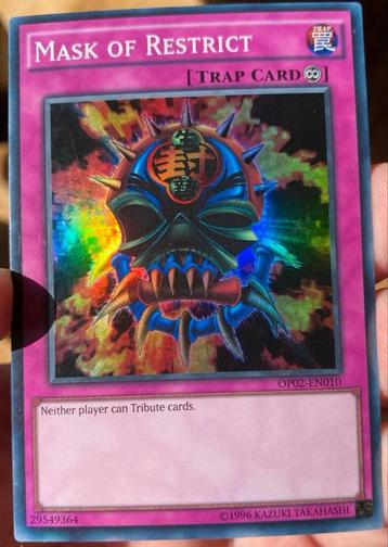 Yu-Gi-Oh! Mask of Restrict OP02 Tournament Promo ! beschikbaar voor biedingen