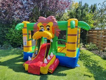 Springkussen te huur mini bounce leeuw met glijbaan  beschikbaar voor biedingen